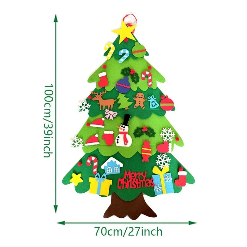 Creative gift idea for kids with DIY felt Xmas tree set
