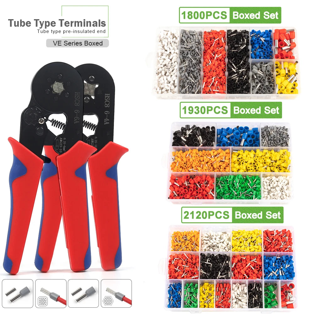 Crimping sleeve terminal wire connector electrical kit