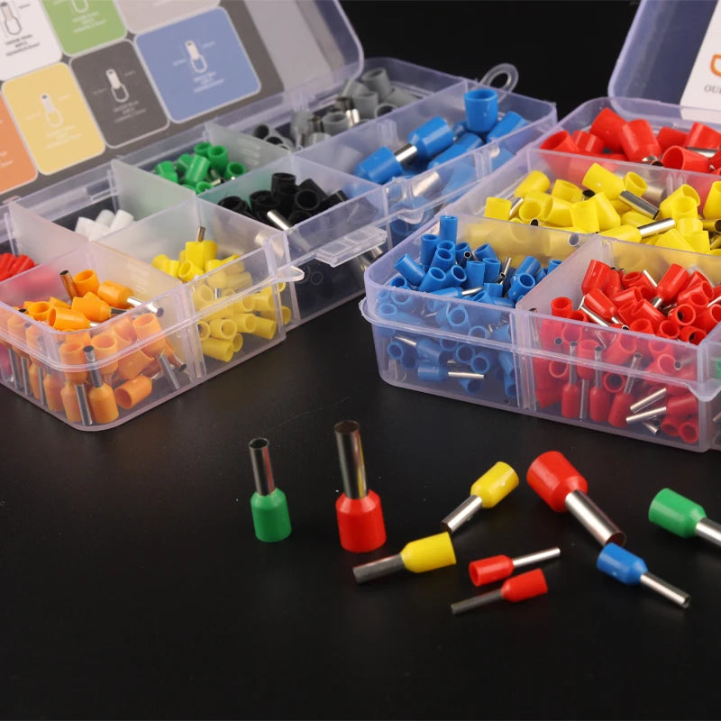 VE series crimping sleeve terminal for cable wire ends and electrical insulation protection