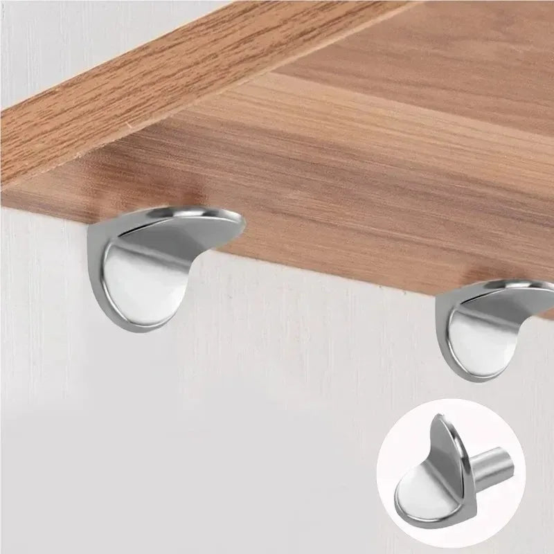 Cupboard shelf support pins and brackets