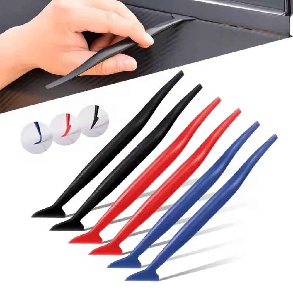 Curve slot micro squeegee for sticker installation
