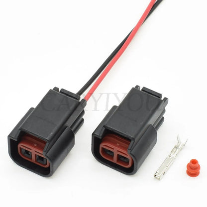 Overview of 2 pin automotive dashboard connector plug for wiring harness and center speaker installation