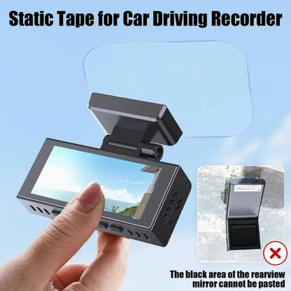 Transparent electrostatic pad for dash cam holder