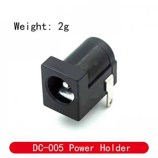 DC-005 DC power socket 5.5x2.1mm power holder connector for adapters, DIY electronics, and DC power supply projects