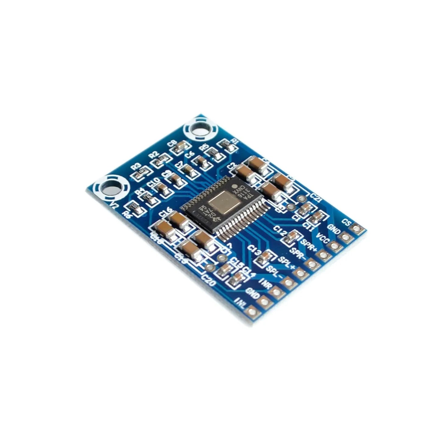 DC 12–24V dual channel 50W+50W D-Class digital audio amplifier board with TPA3116D2 XH-M562, ideal for DIY audio, stereo systems, and home electronics