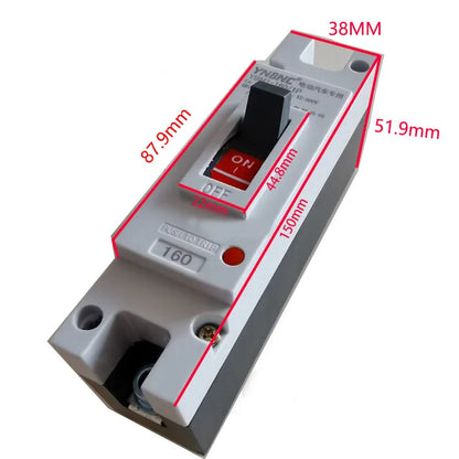 1P DC circuit breaker for high power applications, industrial and battery systems