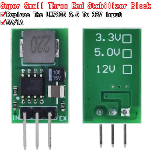 DC-DC 5V 1A voltage regulator module in TO-220 package, compatible with LM7805, positive voltage regulator for electronics circuits and DIY projects