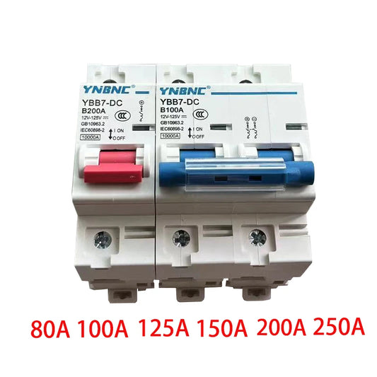 DC circuit breaker MCB 1P 2P 12V to 125V for solar RV battery switches