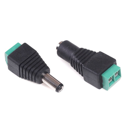 DC power adapter connector plug jack 2.1x5.5mm male and female set