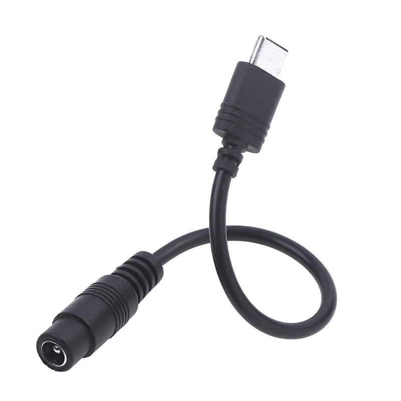 DC power jack adapter cable for Type-C power conversion and device charging