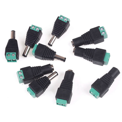 2.1x5.5mm DC power plug jack adapter connector male and female adapter