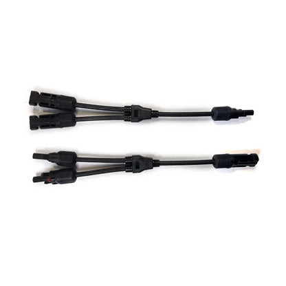 Series of DC PV Y branch photovoltaic solar connectors 1000V 30A for 3-way, 4-way, 5-way plug connections