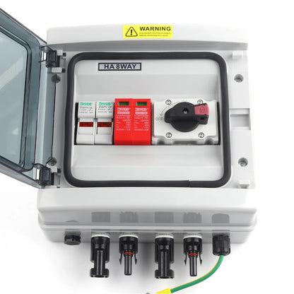 DC 1000V 1 in 1 out isolation switch with SPD fuse, lightning protection PV combiner box, solar photovoltaic waterproof dustproof case