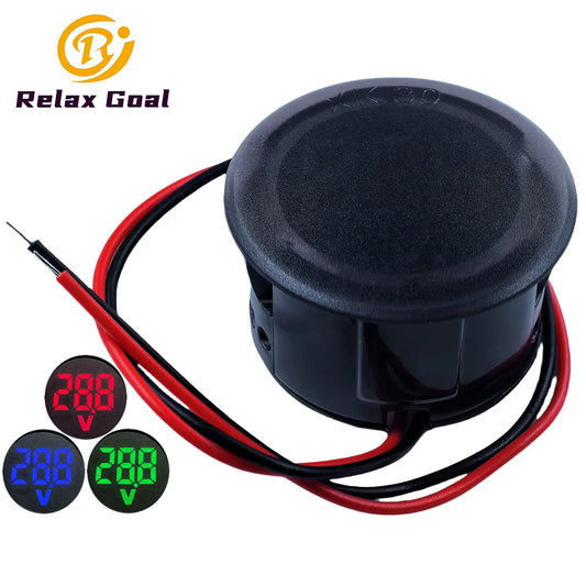 DC 4-100V LED digital voltmeter two-wire voltage detector module with reverse connection protection for electronics and power monitoring