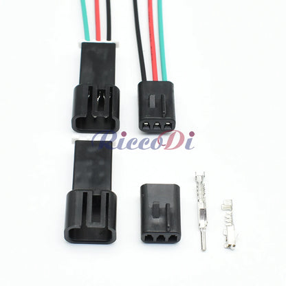 Terminal layout of Delphi Metri-Pack 150 3 Pin unsealed automotive connector 12047782