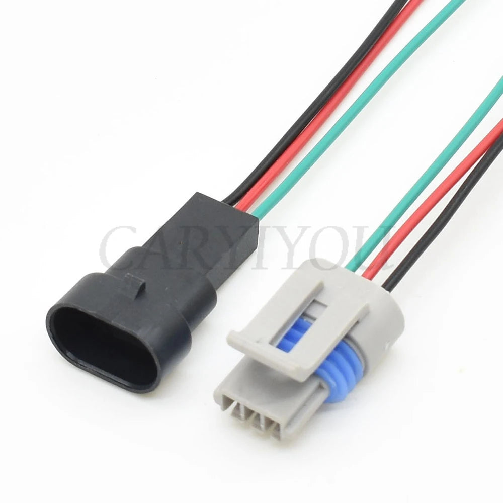 3-Pin Delphi GM automotive waterproof connector 12162182 12162185 12162280 12162197 12162195 installed in car wiring harness