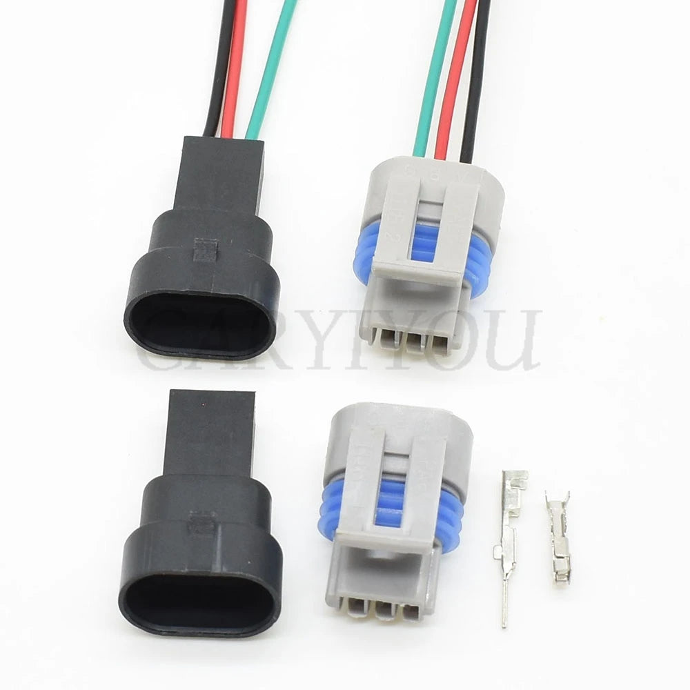 Locking mechanism of Delphi GM 3-Pin automotive waterproof connector ensures stable and secure connection