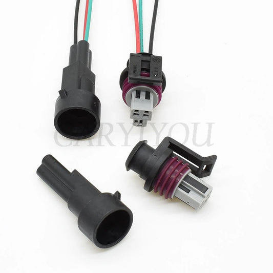 3-Pin Delphi LS TPS AEM MAP GT150 throttle plug connector 15397275 15397149 showing full view for automotive applications