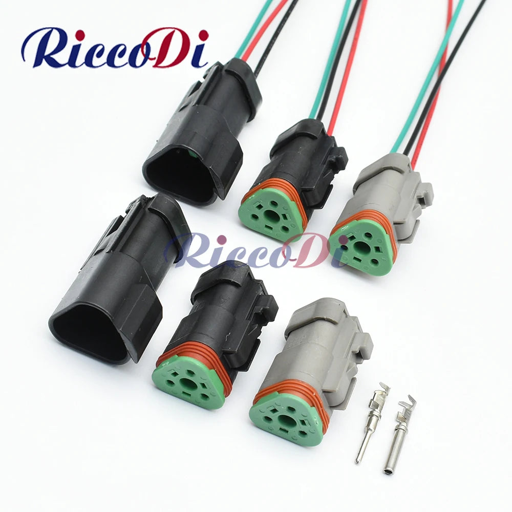 Deutsch DT 3 pin waterproof automotive connector DT06-3S DT04-3P male female