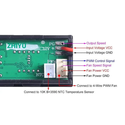 Digital display temperature and speed controller