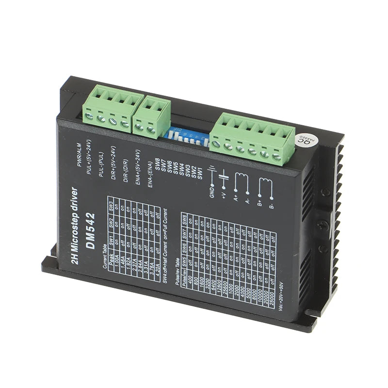 Digital stepper motor driver module DM542 front view