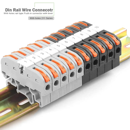 Din Rail 211 wire connector quick splice terminal