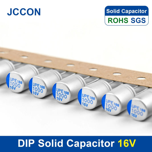 DIP solid electrolytic capacitor 16V 47uF to 1500uF for graphics card and motherboard applications