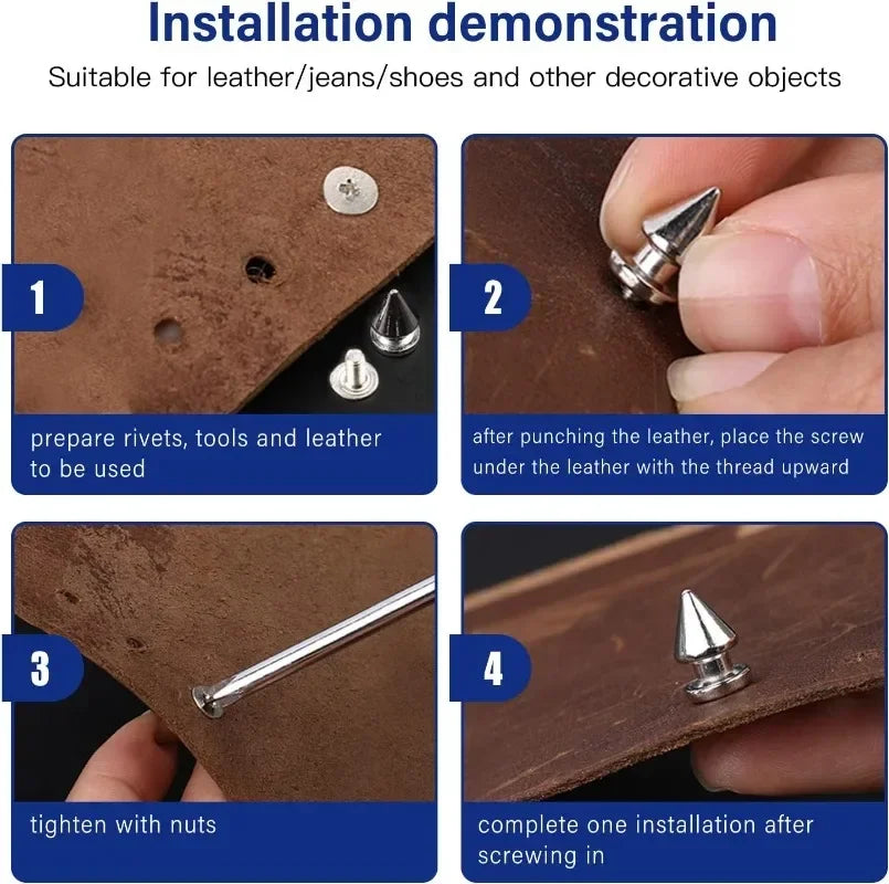 DIY handcraft rivets and studs for creative decoration