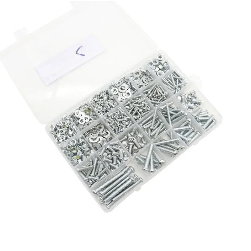 Stainless steel M3-M6 self-tapping screws kit used for DIY projects and machinery assembly