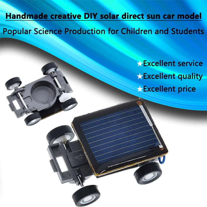 DIY solar-powered car model kit for kids and students, educational science toy for hands-on learning and creative projects