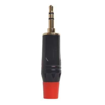 Gold-plated 3.5mm stereo plug for DIY soldering, compatible with headphone, microphone, speaker, and AUX cable repair