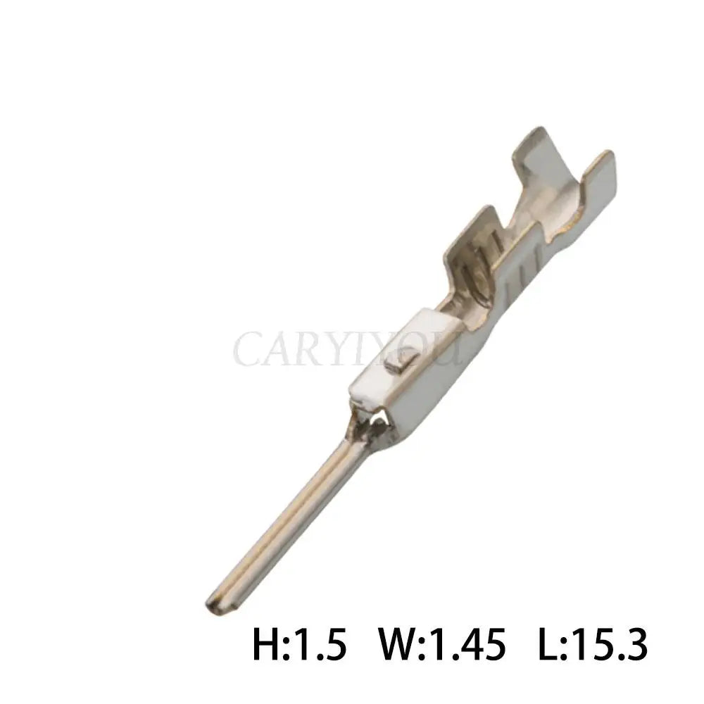 Male female DJ622-F0.4A DJ612-F0.4A splice terminal showing crimping structure for automotive connectors