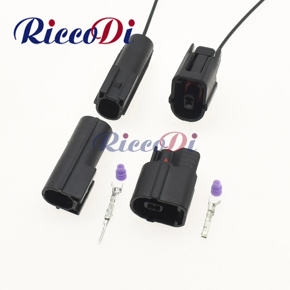 Automotive male and female connector with terminal, compatible with DJ70112A-1-11 and DJ70112A-1-21 for wiring harness installation