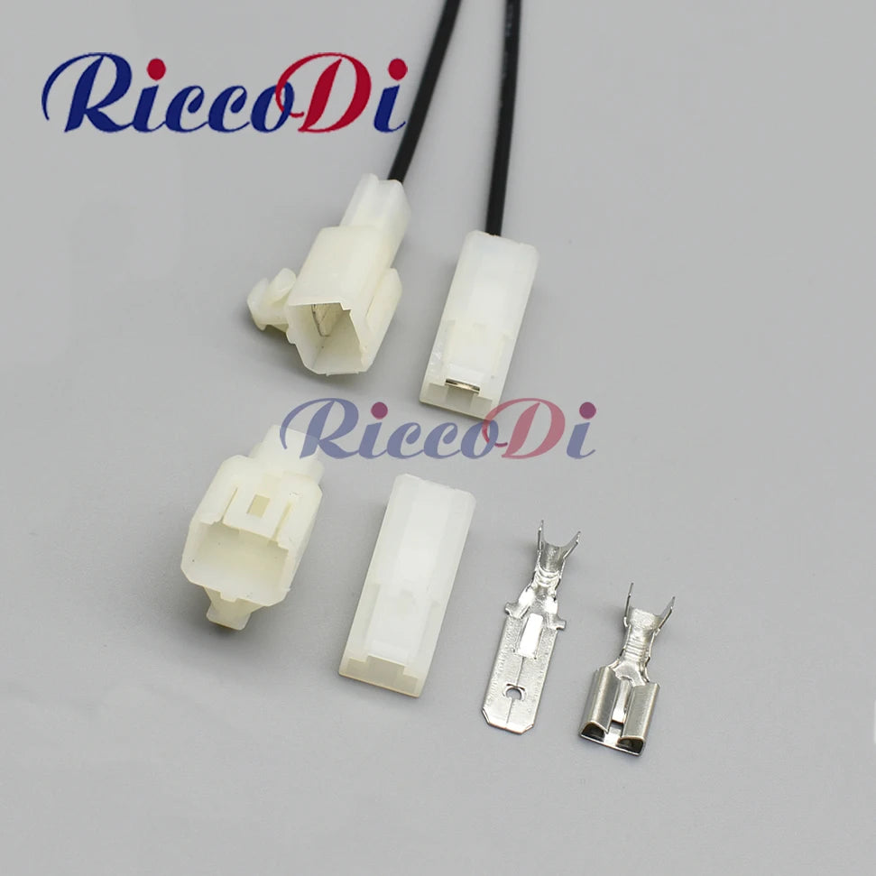 6.3mm high current automotive wire connector plug unsealed for wiring harness and electric cable