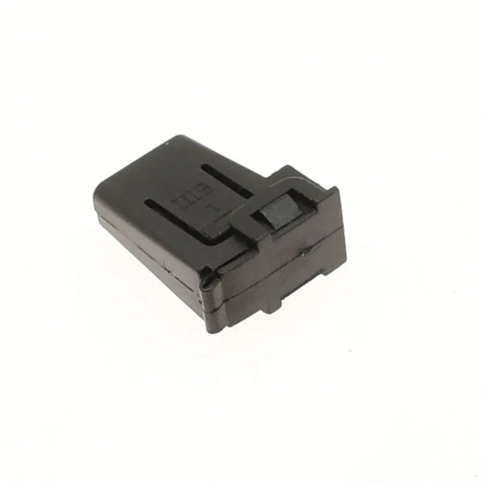 Close-up of DJ7019D female connector showing terminal and socket interface for secure automotive wiring harness connections