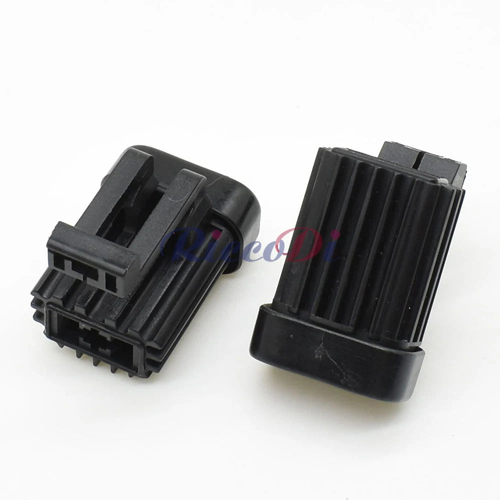 Close-up of terminals on DJ70210-6.3-21 2 pin automotive connector for secure vehicle wiring connections