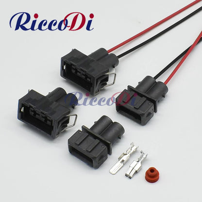 Overview of 2 pin automotive wire harness connector DJ70252-4.8-11/21 for reliable car wiring connections