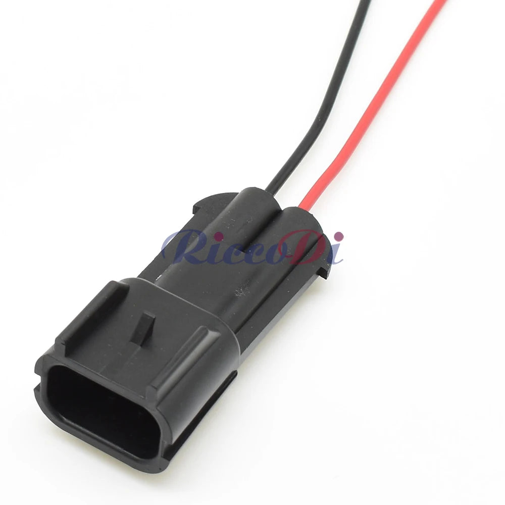 Assembly view of DJ7025C-2.8-11/21 2.8mm 2 pin male female Metripack connector with terminal for reliable auto electrical connection