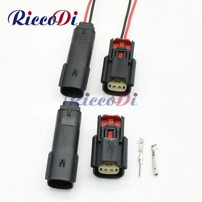 Automotive wire connector DJ7028W-1.5-11 21 with terminals for car electrical systems