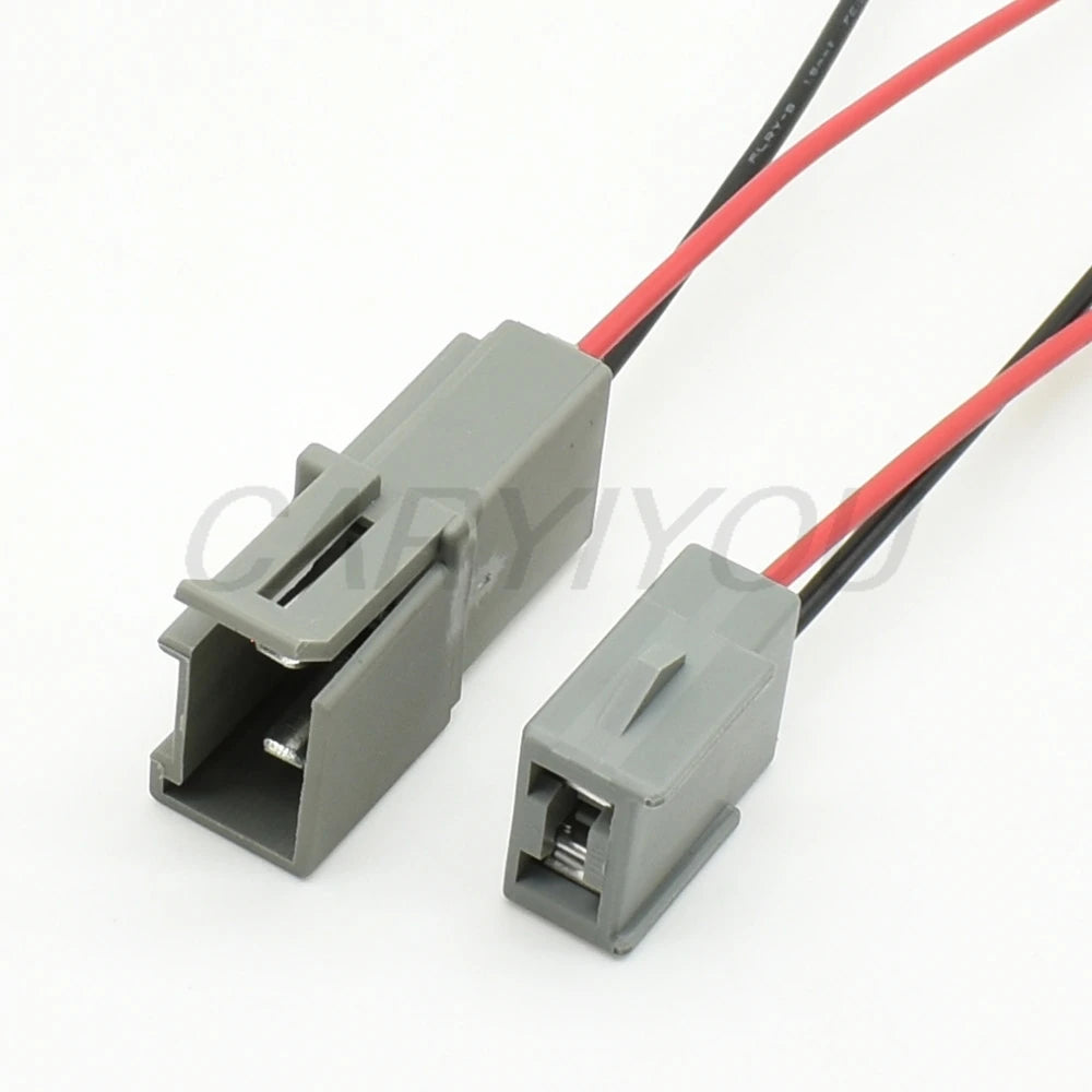 Assembly view of DJ70296-6.3-11 2 pin automotive connector with terminals for secure automotive electrical connections
