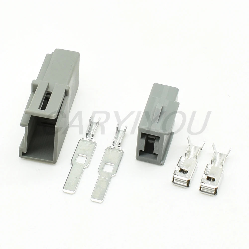 Demonstration of DJ70296-6.3-11 2 pin automotive connector plug fitting into car wiring harness for reliable performance