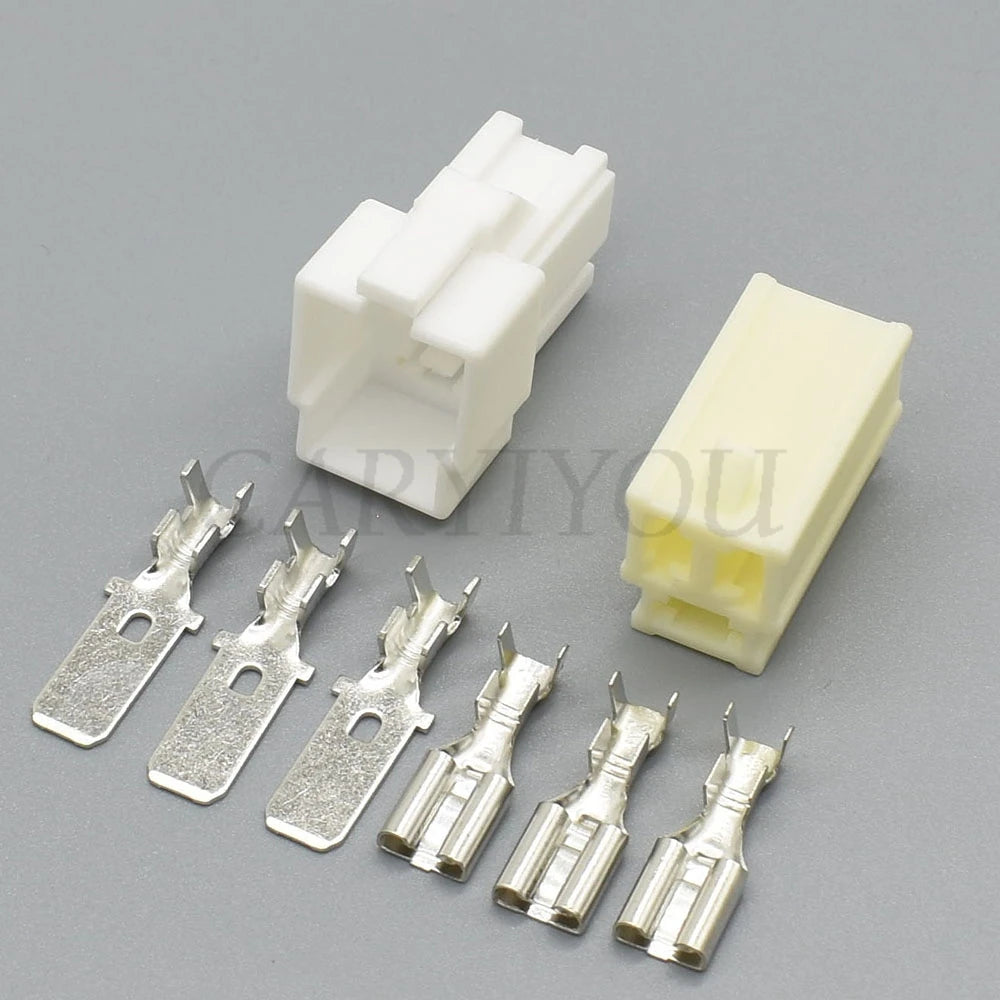 Durable plastic housing of DJ7031YA unsealed 3 Pin high current automotive connector