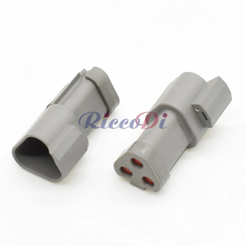 Close-up of 2 pin DJ7032H-1.5-21 DJ7032H-1.5-11 automotive connector plug terminals male & female