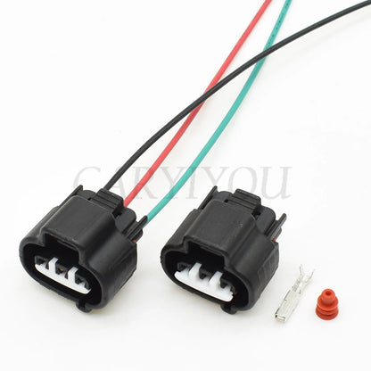 Demonstration of connecting DJ7035CB-2.2-21 3 Holes Waterproof Female Connector Pressure Sensor Plug