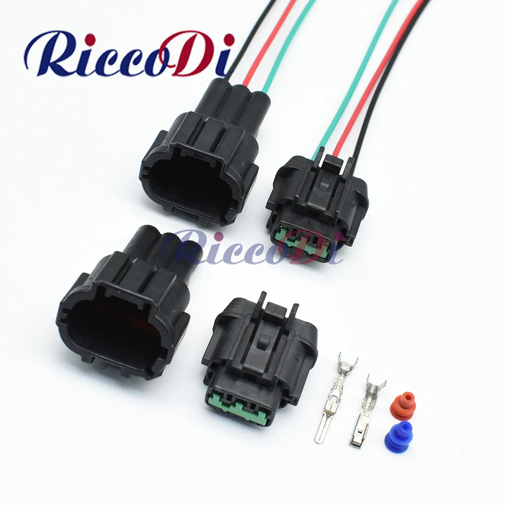 DJ7039A-2.2-11 21 3 pin auto wiring harness connector plug male female plastic housing socket overview