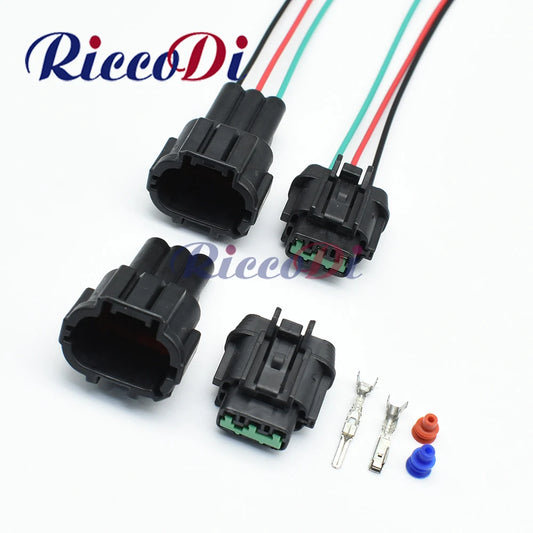 DJ7039A-2.2-11 21 3 pin auto wiring harness connector plug male female plastic housing socket overview
