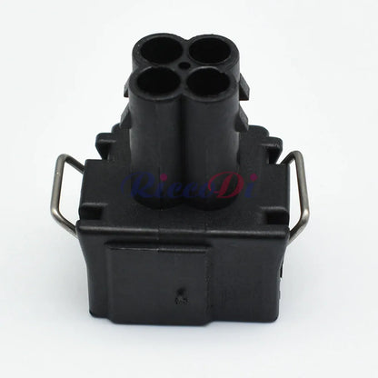 Close-up of DJ7044B-3.5-21 4 Pin Tyco AMP waterproof connector terminals for automotive air conditioning pressure switch VW Audi