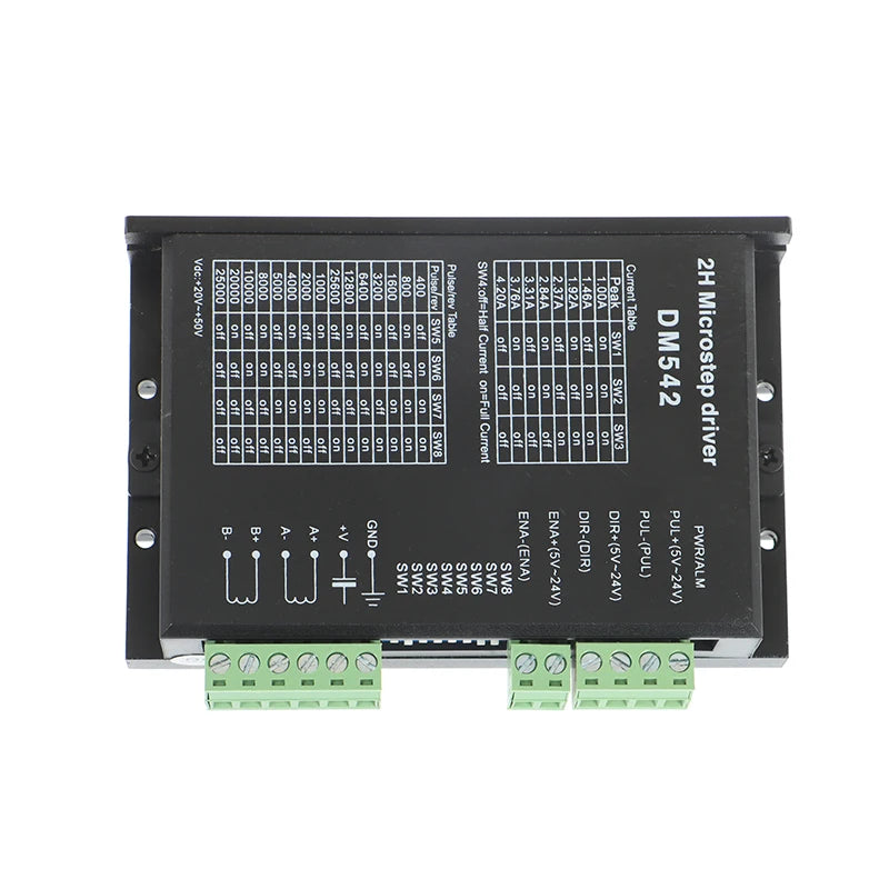 DM542 stepper motor driver wiring connection diagram