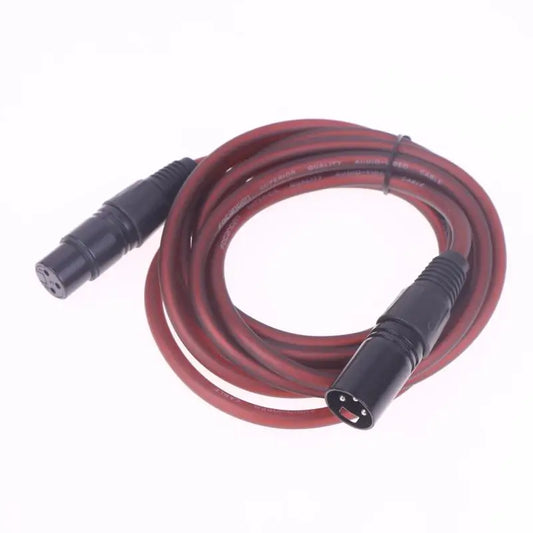 Close-up of 3-pin DMX cable for DJ stage lighting and LED par wash moving head spot lights