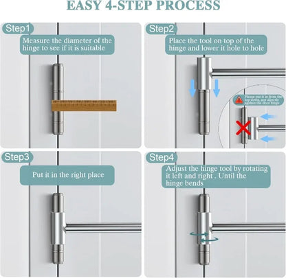 Double head hinge gap repair wrench for precise door hinge alignment